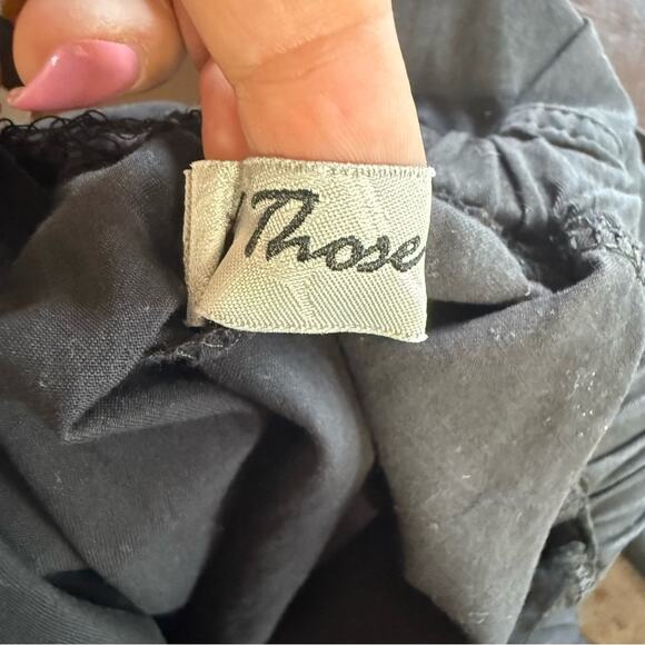 Those Days Black Sleeveless V-neck Dress elastic waist and Draw Side Size Large - Picture 4 of 5